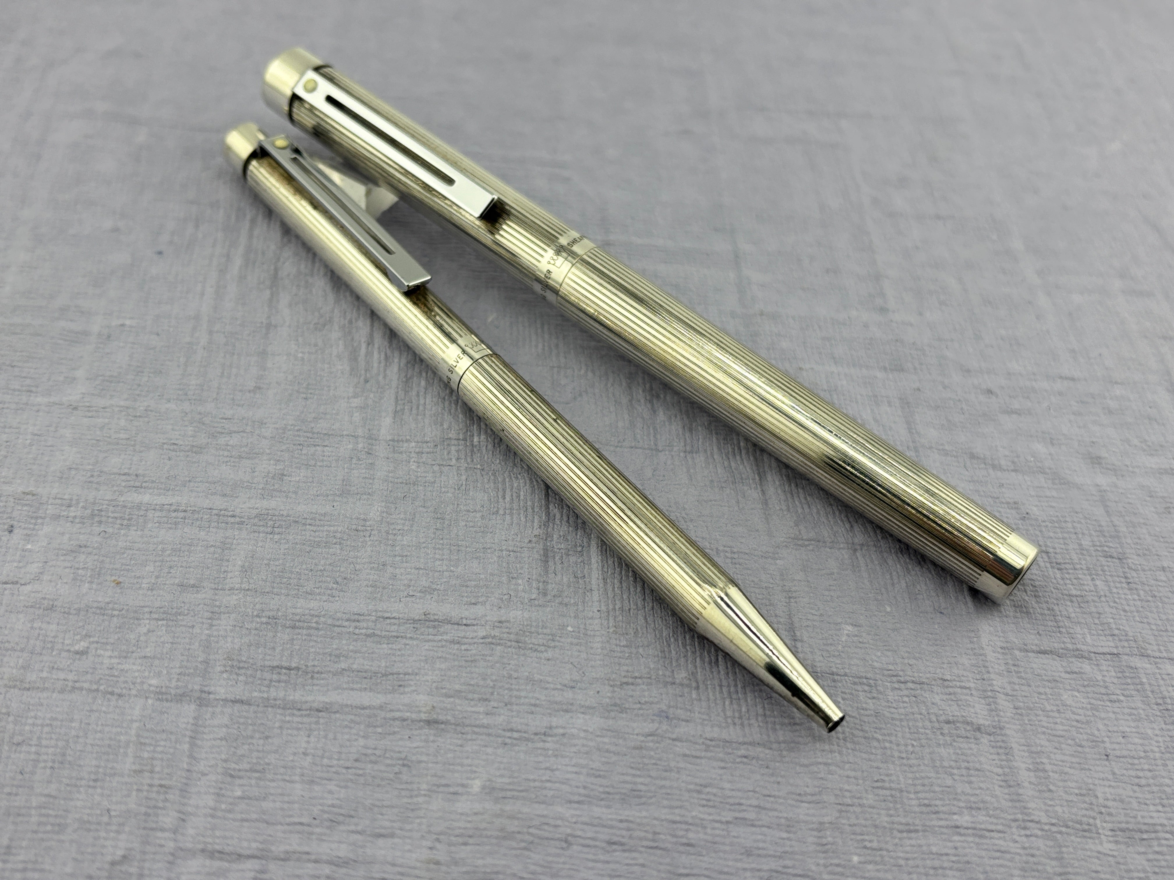 Sheaffer Targa Set full sterling silver 925 - Fountain Pen and