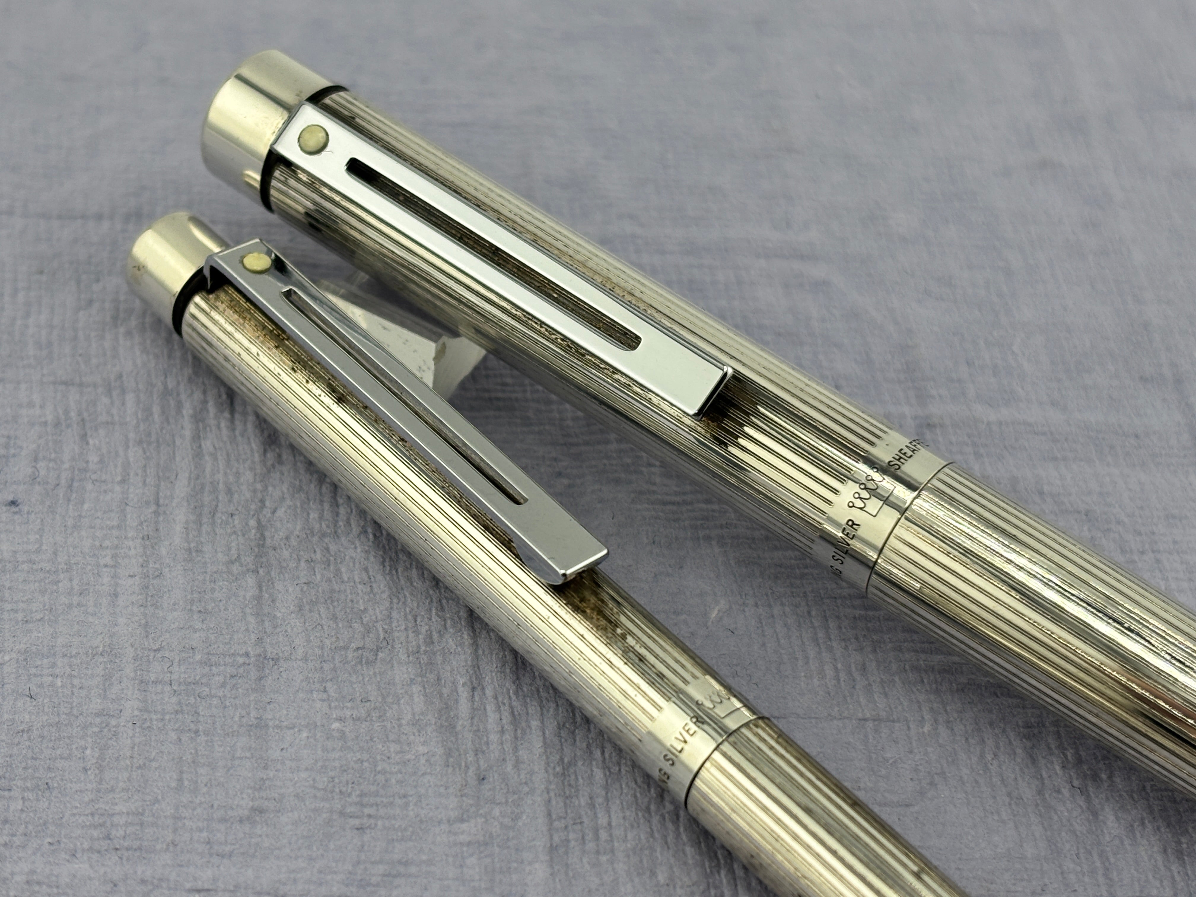 Sheaffer Targa Set full sterling silver 925 - Fountain Pen and