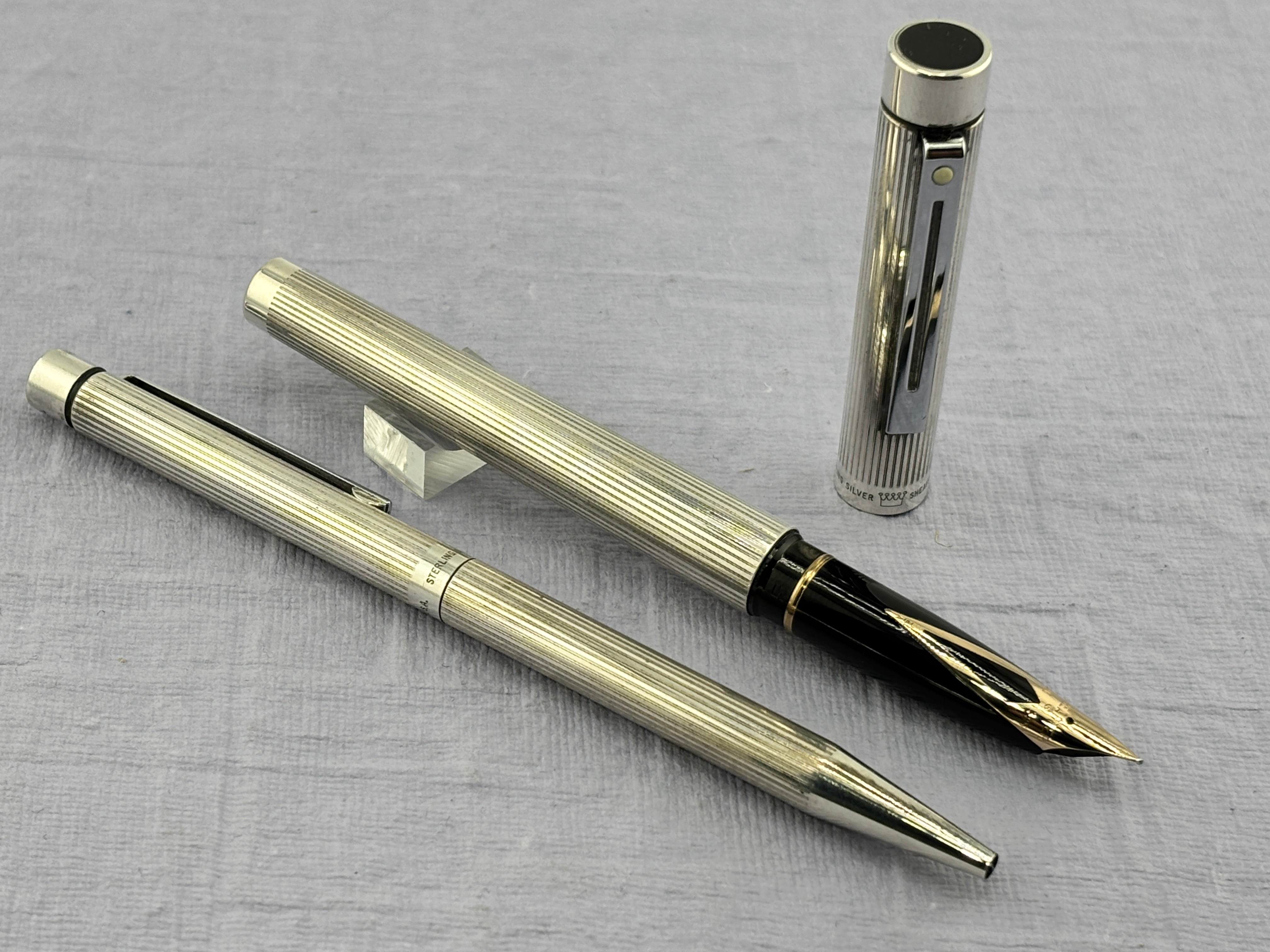 Sheaffer Targa Set full sterling silver 925 - Fountain Pen and
