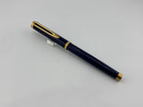 Waterman Gentleman Blue Lacquer gold trim circa 1975 Gold nib 18K750  - Fountain Pen