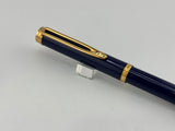 Waterman Gentleman Blue Lacquer gold trim circa 1975 Gold nib 18K750  - Fountain Pen