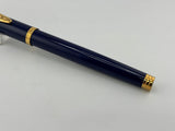 Waterman Gentleman Blue Lacquer gold trim circa 1975 Gold nib 18K750  - Fountain Pen