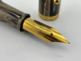 Magna Carta Mag 1000 Olive Green Ripple Ebonite Huge # 10 nib , very nice Fountain Pen !!
