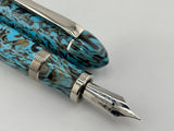Gioia Capodimonte Beautilful Blue Piston filler Chrome trim - Fountain Pen