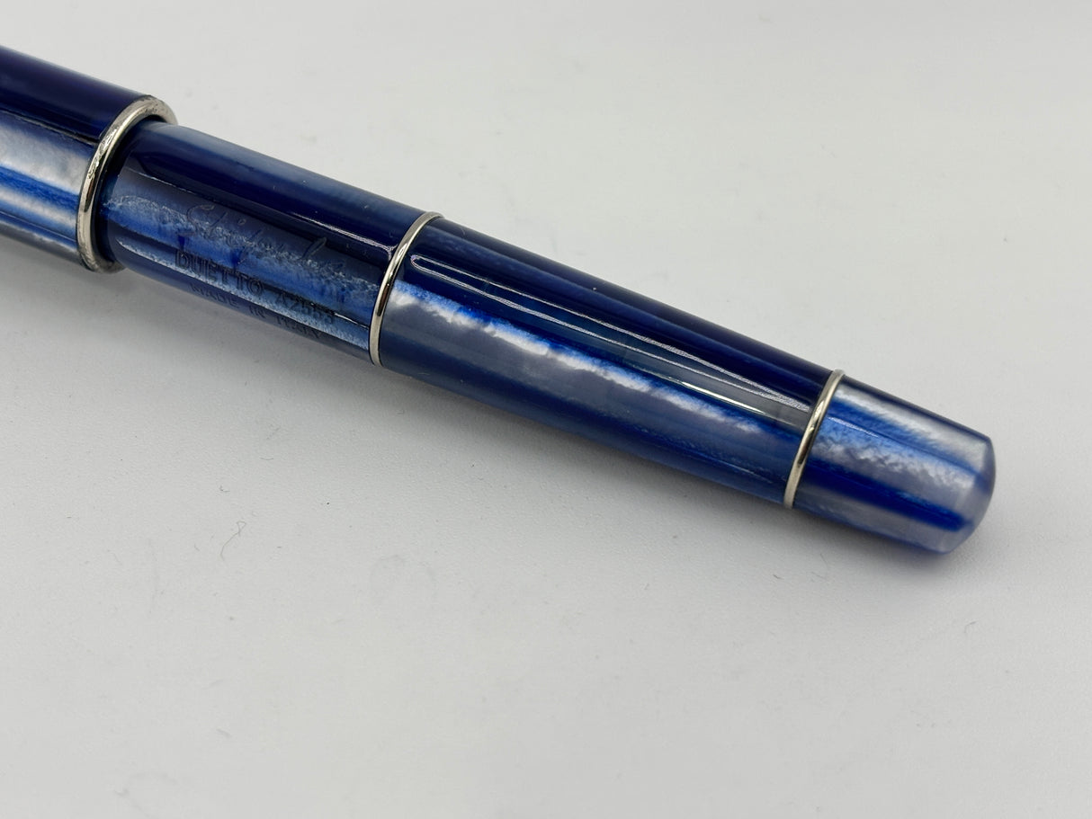Stipula Duetto Pacific Blue Gold nib 18K Fine - Fountain Pen