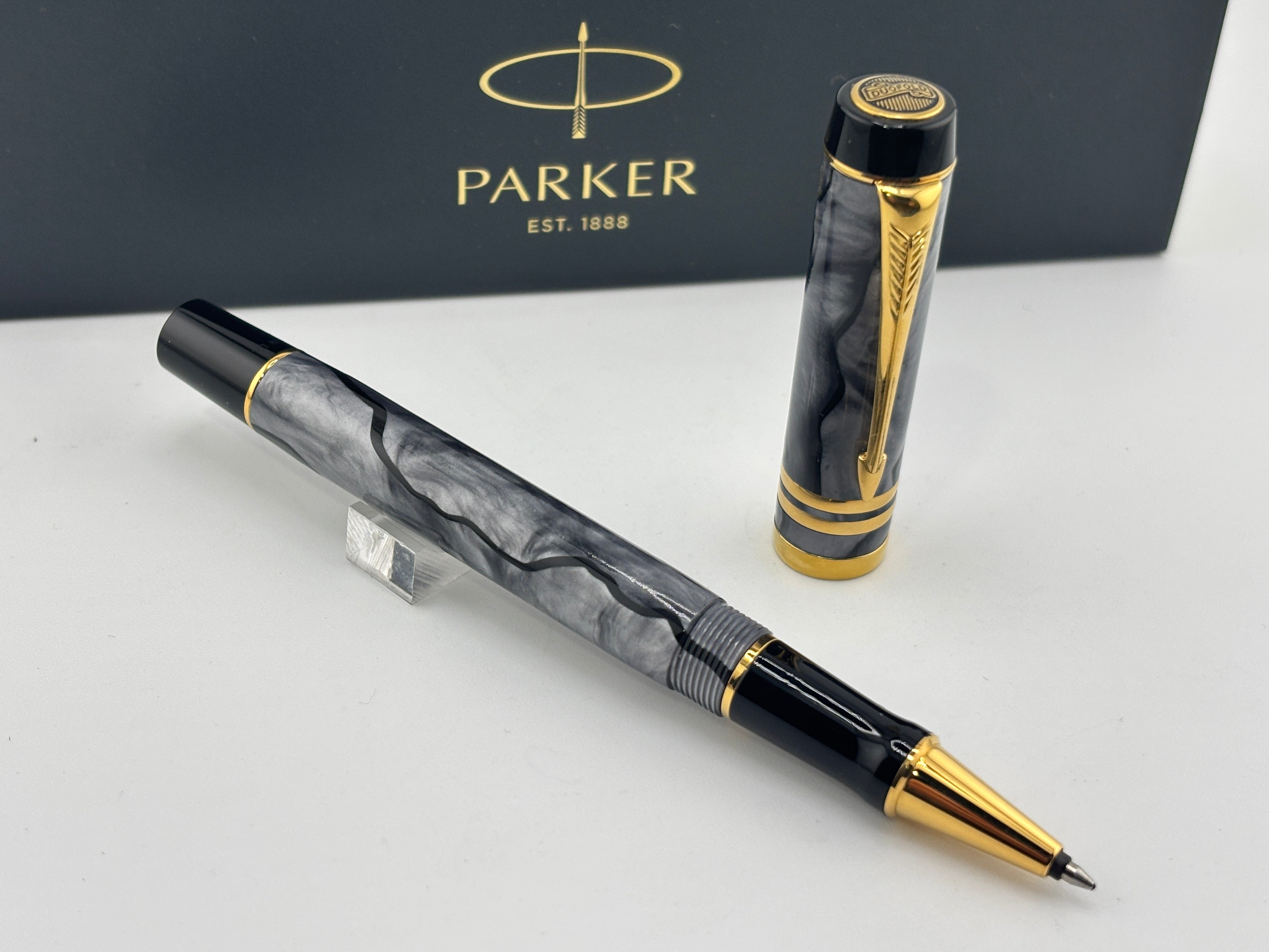 Parker Duofold International Mk II Grey Pearl 1998 - Roller ball