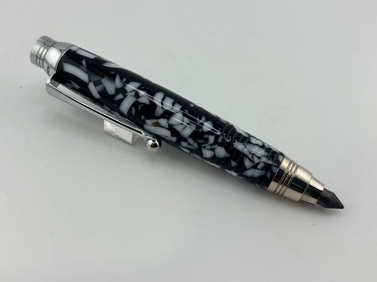 Monteverde Grafica Black and white Cracked Ice - Architect graphite lead Pencil