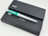 Itoya Galaxy Satin Chrome and Green Cap - Fountain Pen