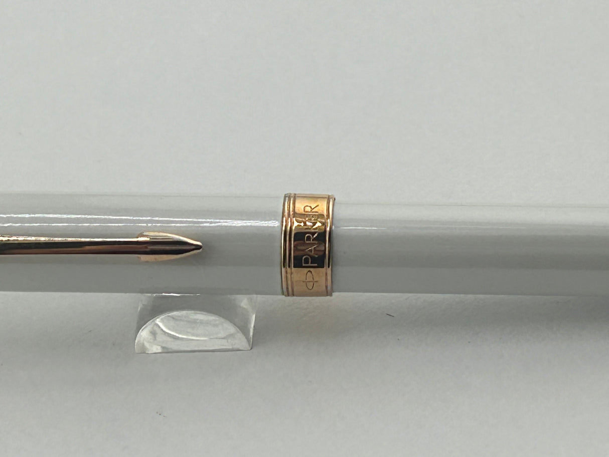 Parker Sonnet Pearl White with rose gold trim - Ball Pen