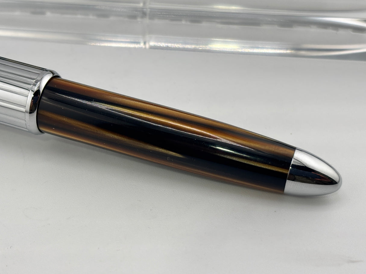 Breitling Pen Horn Bronze barrel chrome cap - Ball Pen