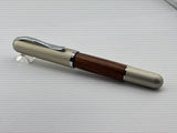 Pelican Epoch P364  Walnut Wood Barrel silver matte Cap - Roller Ball