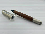 Pelican Epoch P364  Walnut Wood Barrel silver matte Cap - Roller Ball