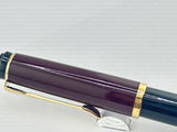 Pelikan M200 Black Barrel and Burgundy Cap and ends Fountain Pen Gold Plated Trim