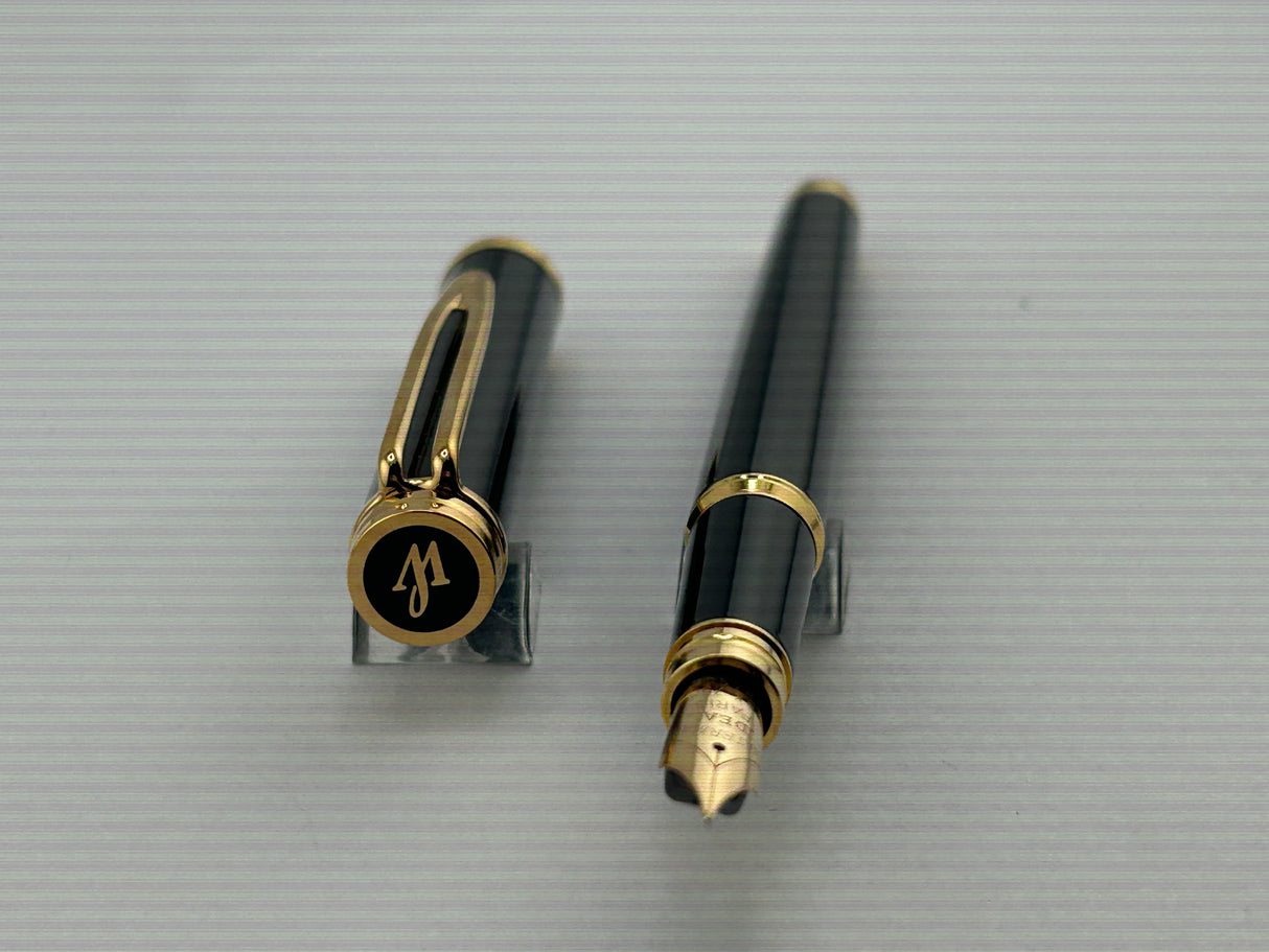 Waterman Gentleman Black Lacquered Made in France - Fountain Pen