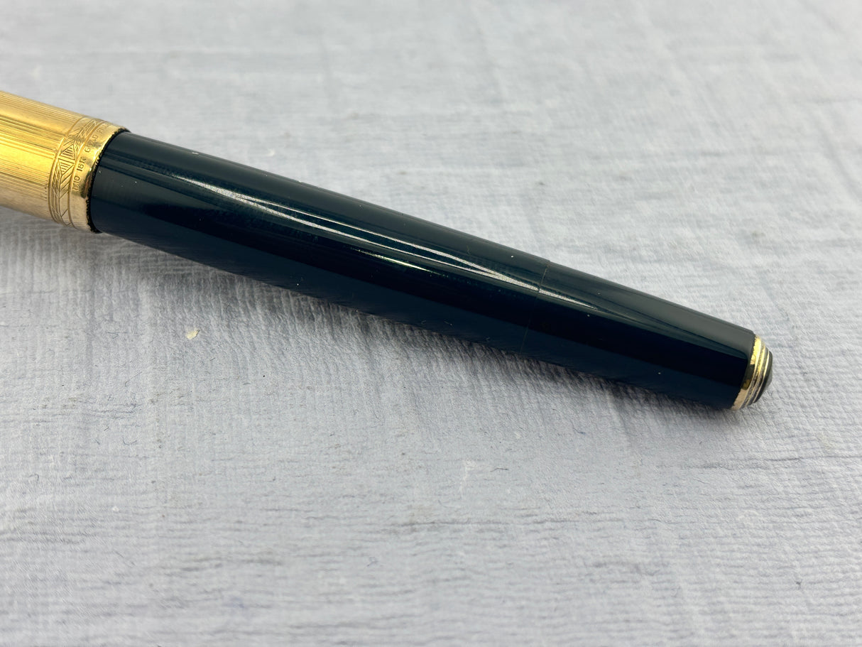 Parker 51 Cedar Blue Gold Cap Diamond Clip Vacumatic Fountain Pen