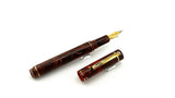 No name Orange Marbled Gold Plated Nib  - Fountain Pen