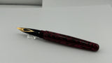 Ranga Abhimanyu Imperial Ebonite Red Black Ripple Sheaffer Finish Inlaid Nib - Fountain Pen