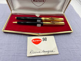 Aurora 98 Riserva Magica Black /gold cap SET  - Fountain Pen and Ball Pen