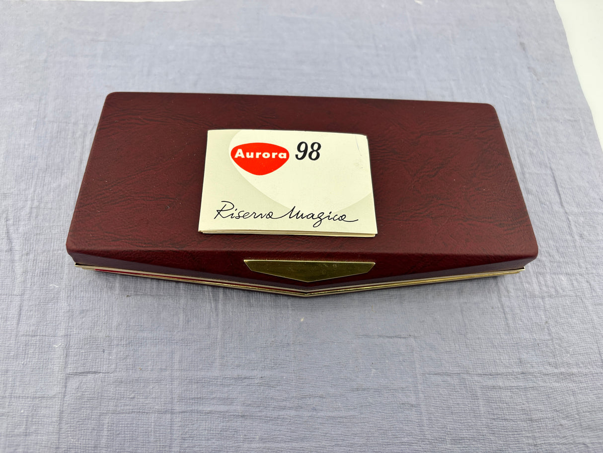 Aurora 98 Riserva Magica Black /gold cap SET  - Fountain Pen and Ball Pen