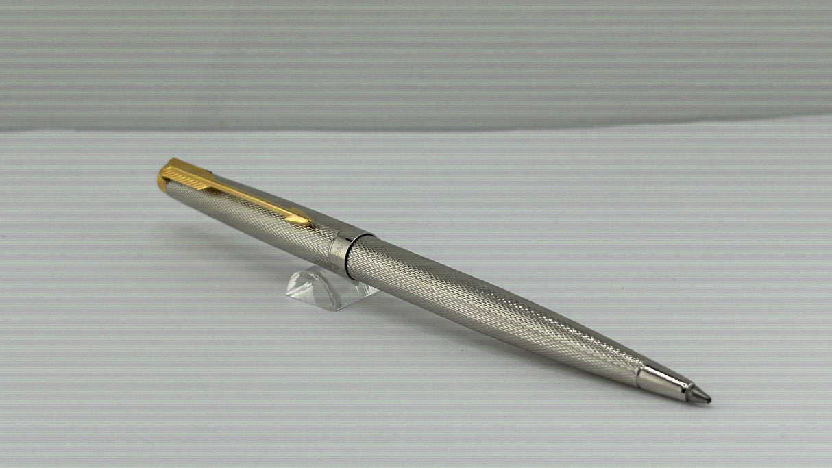 Vintage Parker 75 Barley Pattern Silver Plated  - Ball Pen
