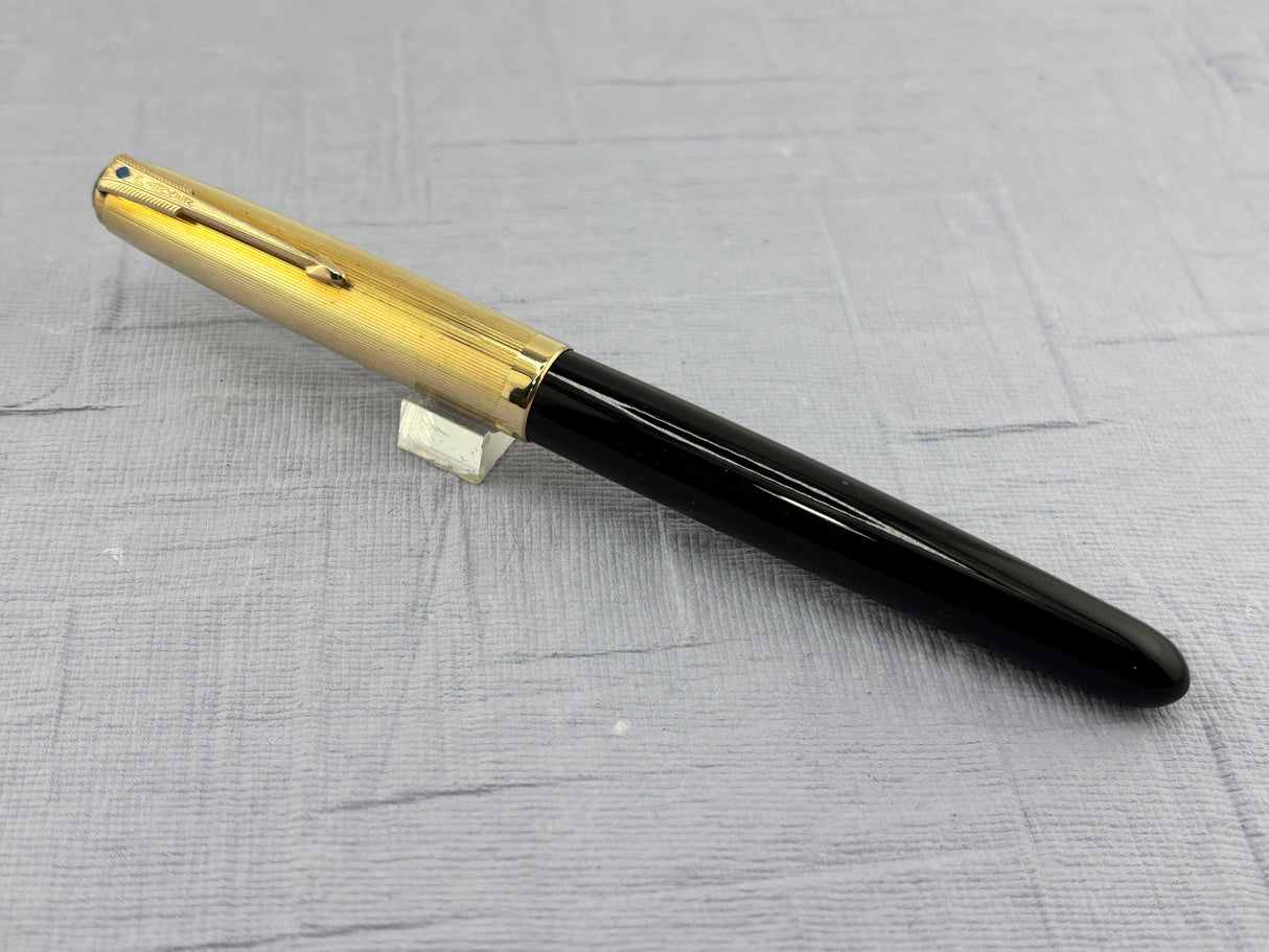 Parker 51 Black Gold Filled Cap  1/16  - Fountain Pen