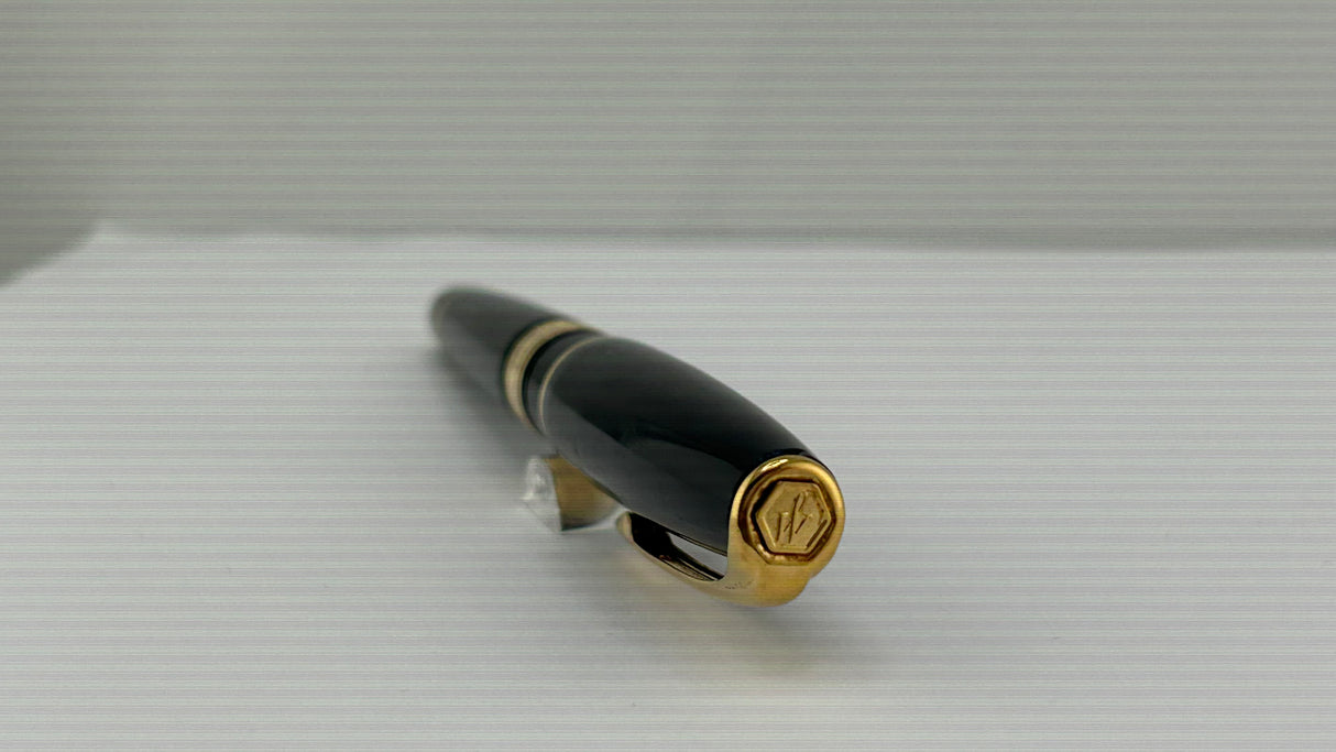 Waterman Charleston Black with Gold Plated Trim - Fountain Pen