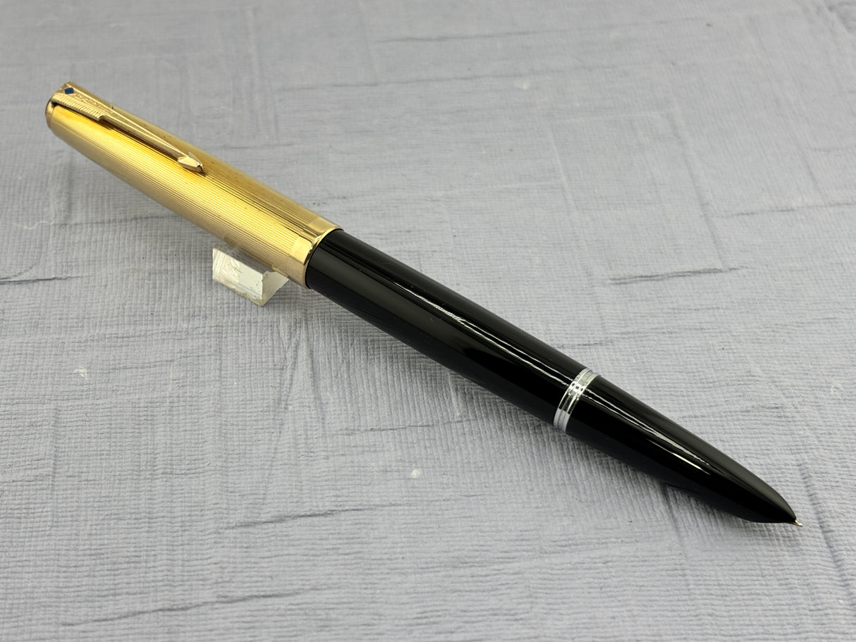 Parker 51 Black Gold Filled Cap  1/16  - Fountain Pen