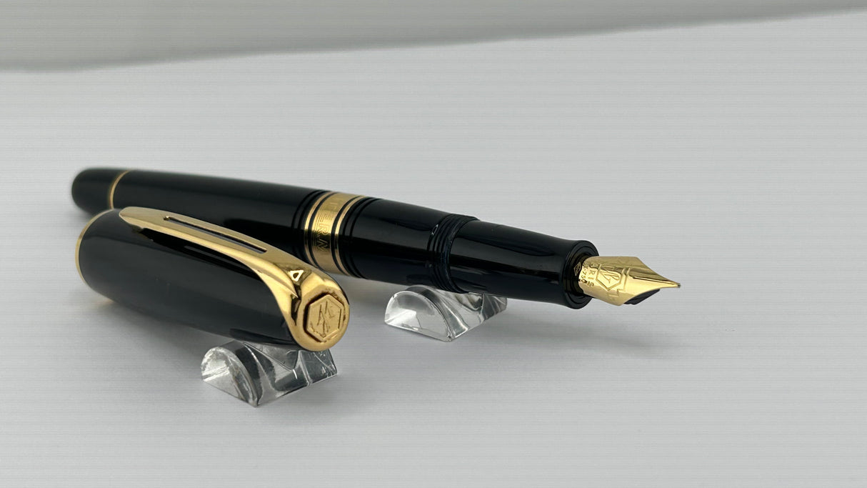 Waterman Charleston Black with Gold Plated Trim - Fountain Pen