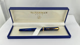 Waterman Preface in Blue Marble with Gold Plated Trim -  Roller Ball Pen
