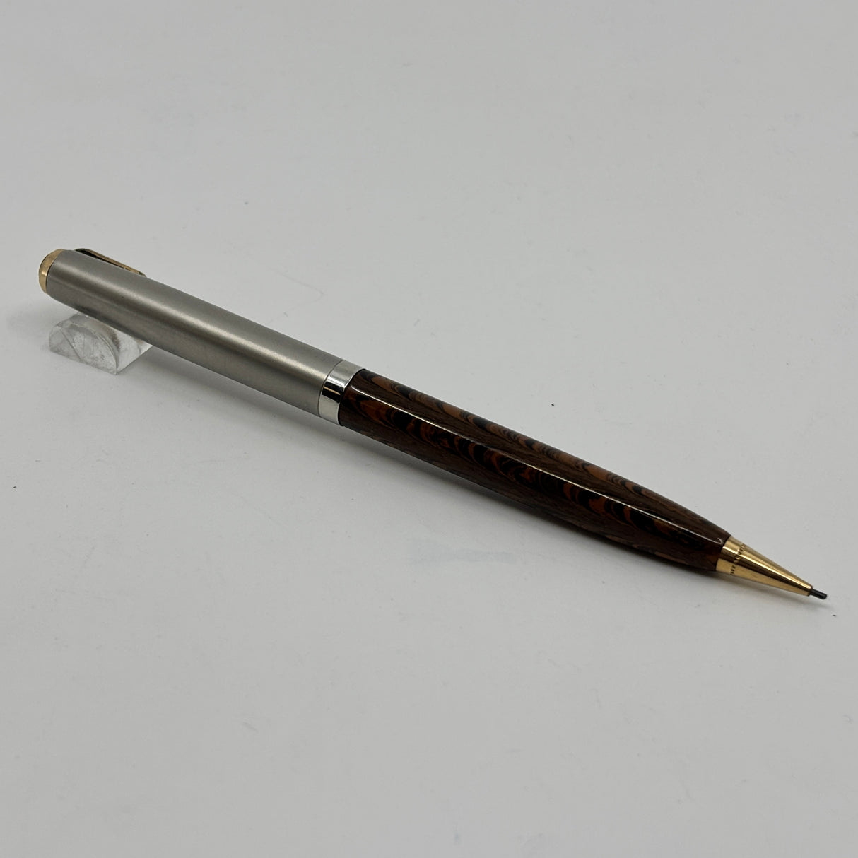 Parker 51 Pencil Diamond Clip  Brown Ebonite ripple Custom by Howard Levy Bexley in 1990