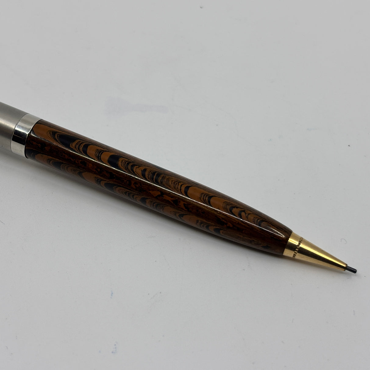 Parker 51 Pencil Diamond Clip  Brown Ebonite ripple Custom by Howard Levy Bexley in 1990
