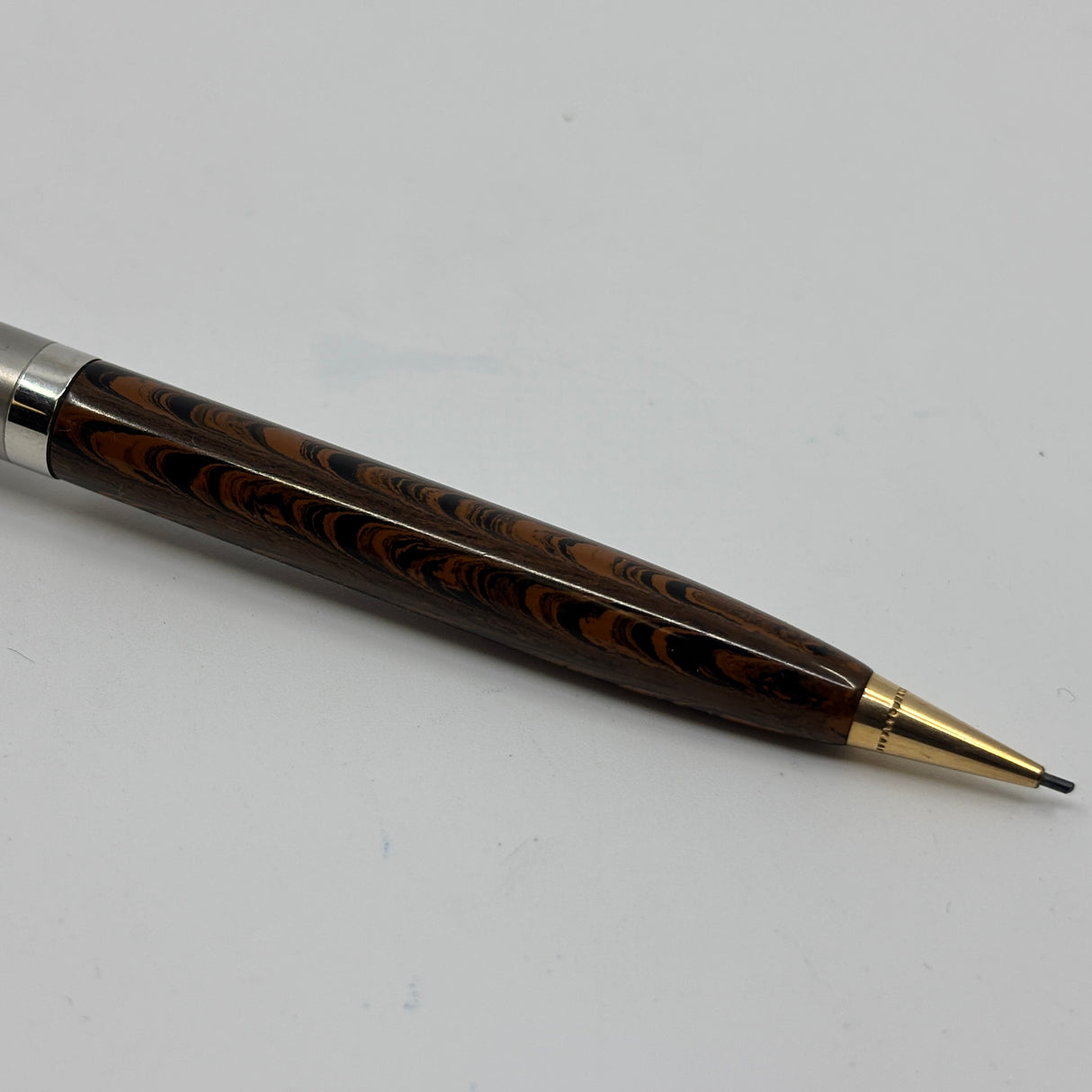 Parker 51 Pencil Diamond Clip  Brown Ebonite ripple Custom by Howard Levy Bexley in 1990