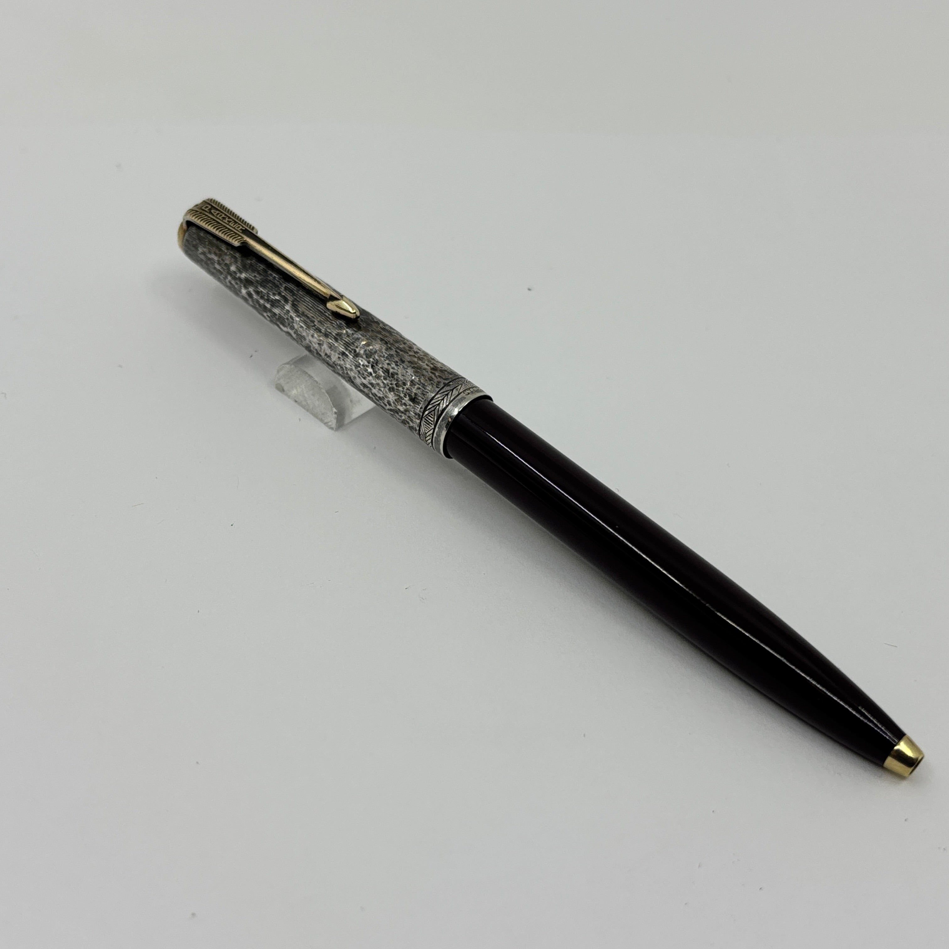 Parker 51 Ball Pen Burgundy Sterling Silver 925 cap 