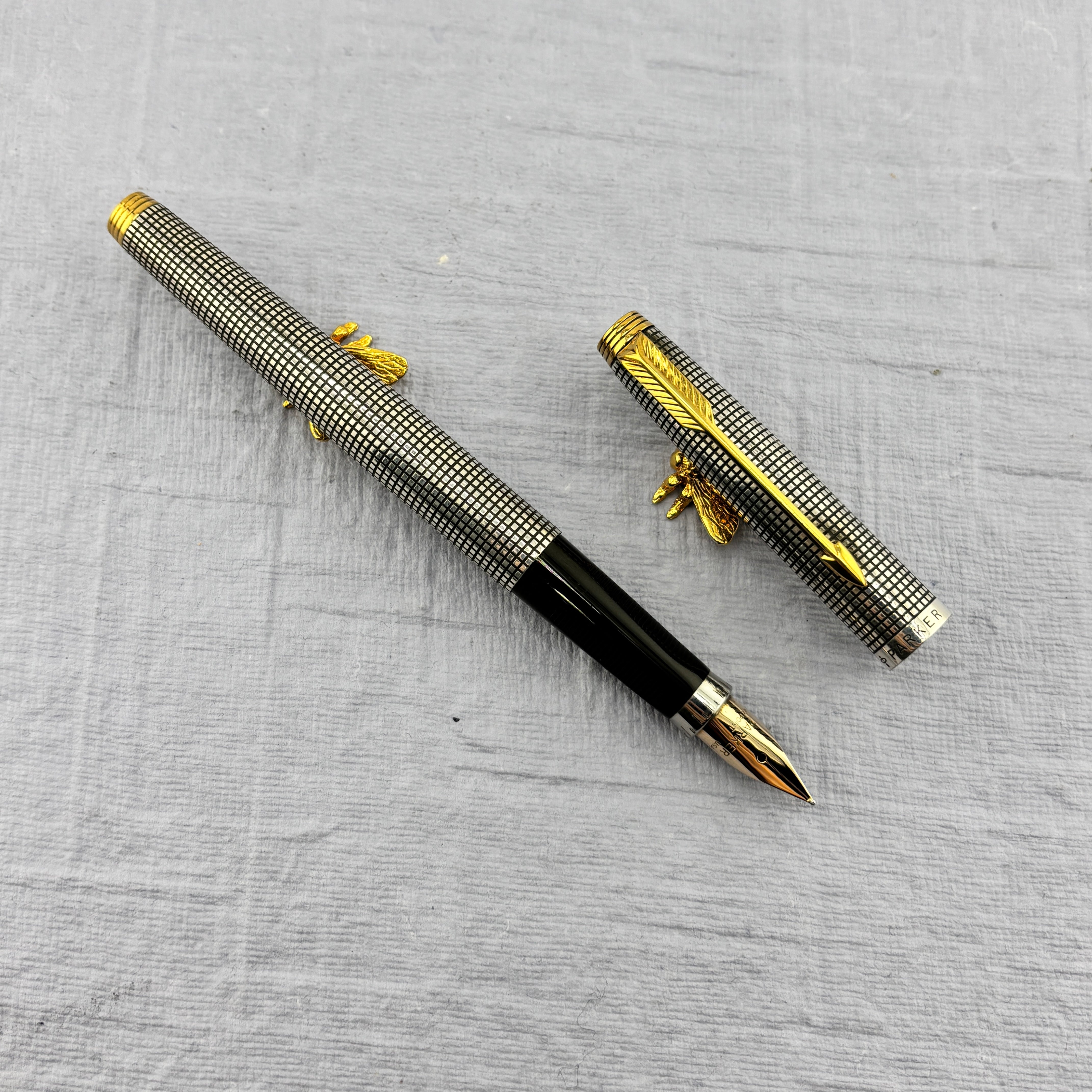 Parker 75 Sterling silver .925 CROSS HATCH 
