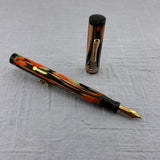 Conklin Black & Orange SET  "Halloween"  - Flexible Conklin Toledo nib  - Fountain Pen and Pencil