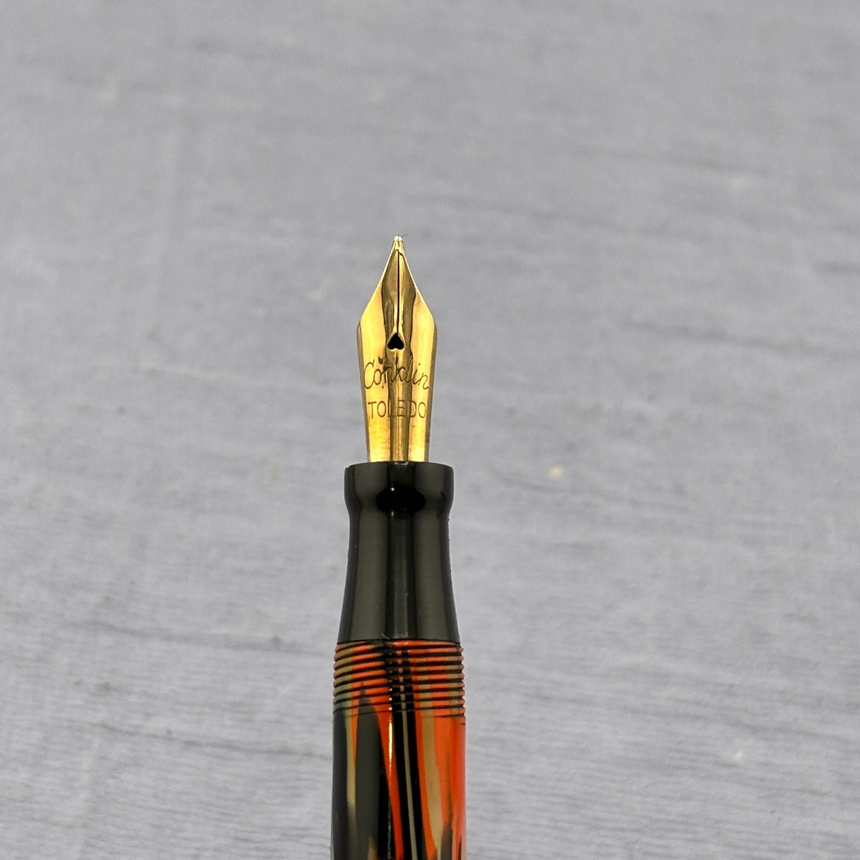 Conklin Black & Orange SET  "Halloween"  - Flexible Conklin Toledo nib  - Fountain Pen and Pencil