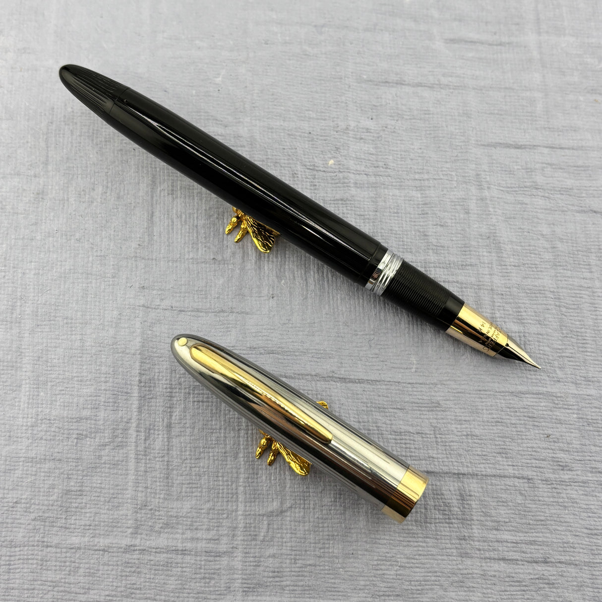 SHEAFFER Black Chrome Cap 14K Nib Snorkel Filling system - Fountain Pen
