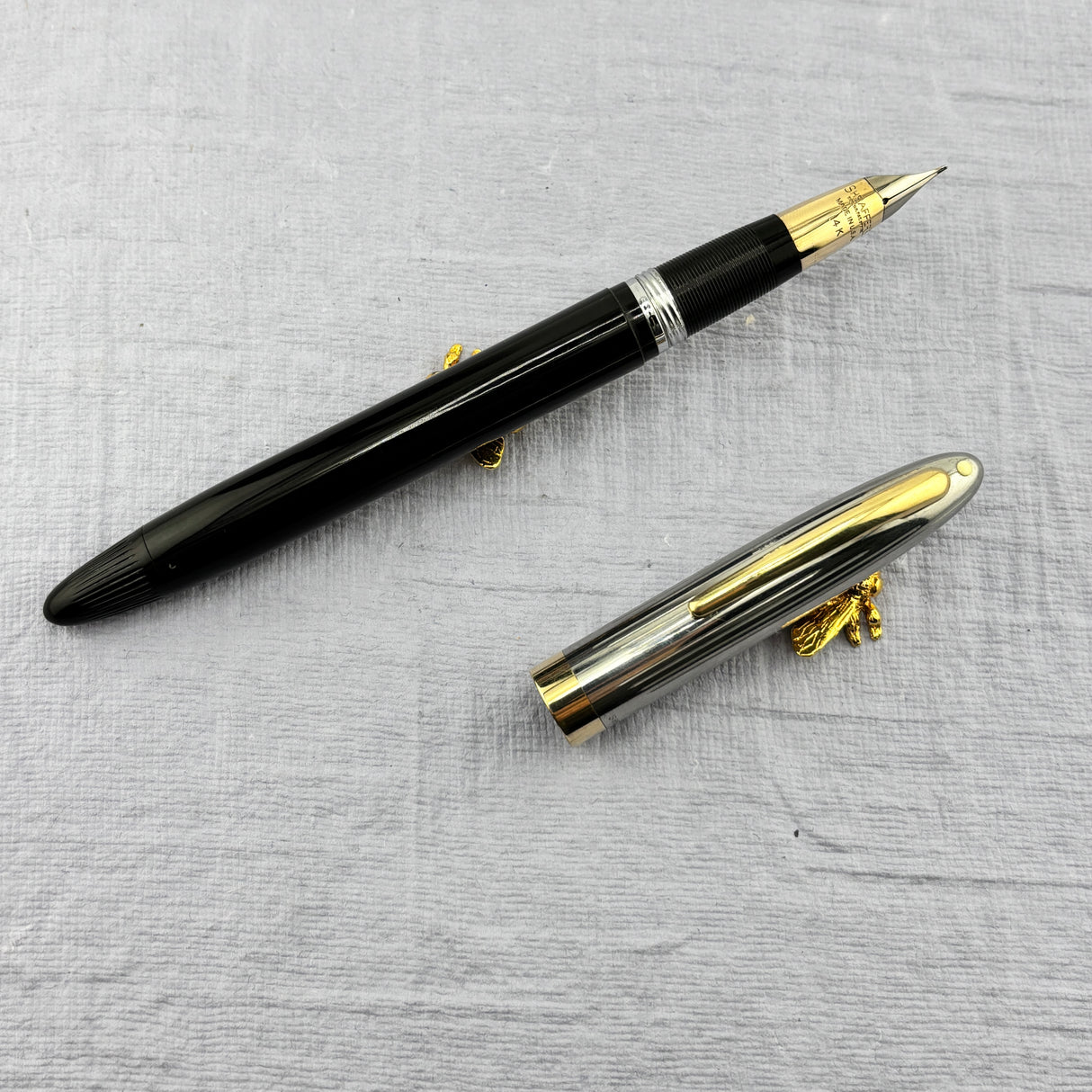 SHEAFFER Black Chrome Cap 14K Nib Snorkel Filling system - Fountain Pen
