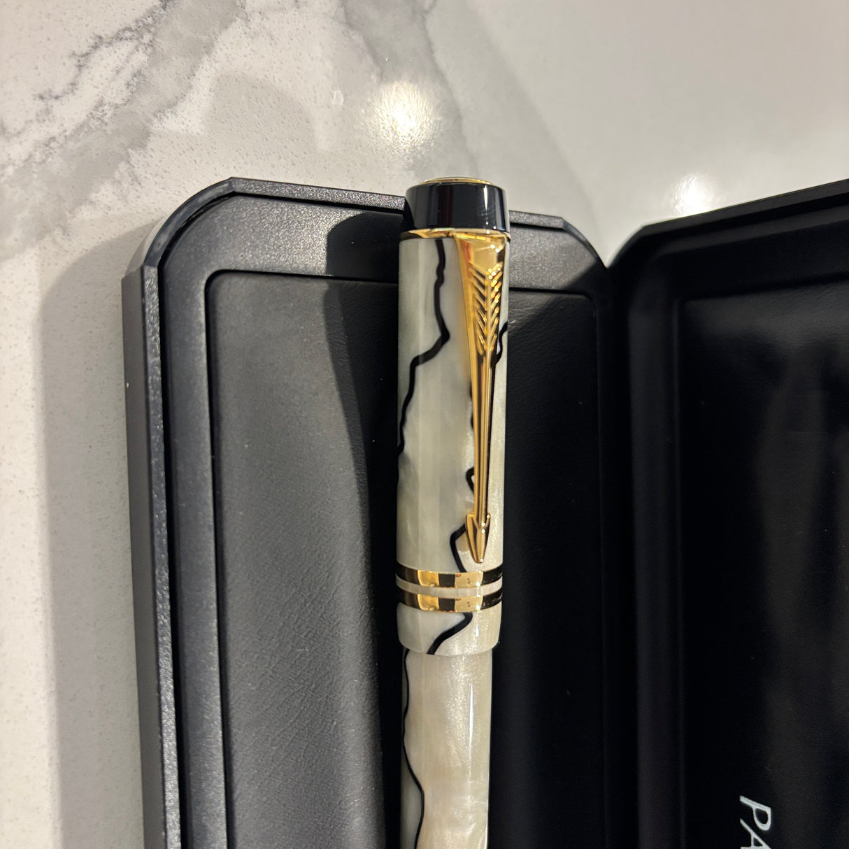 Parker Duofold Black and Pearl Rollerball -