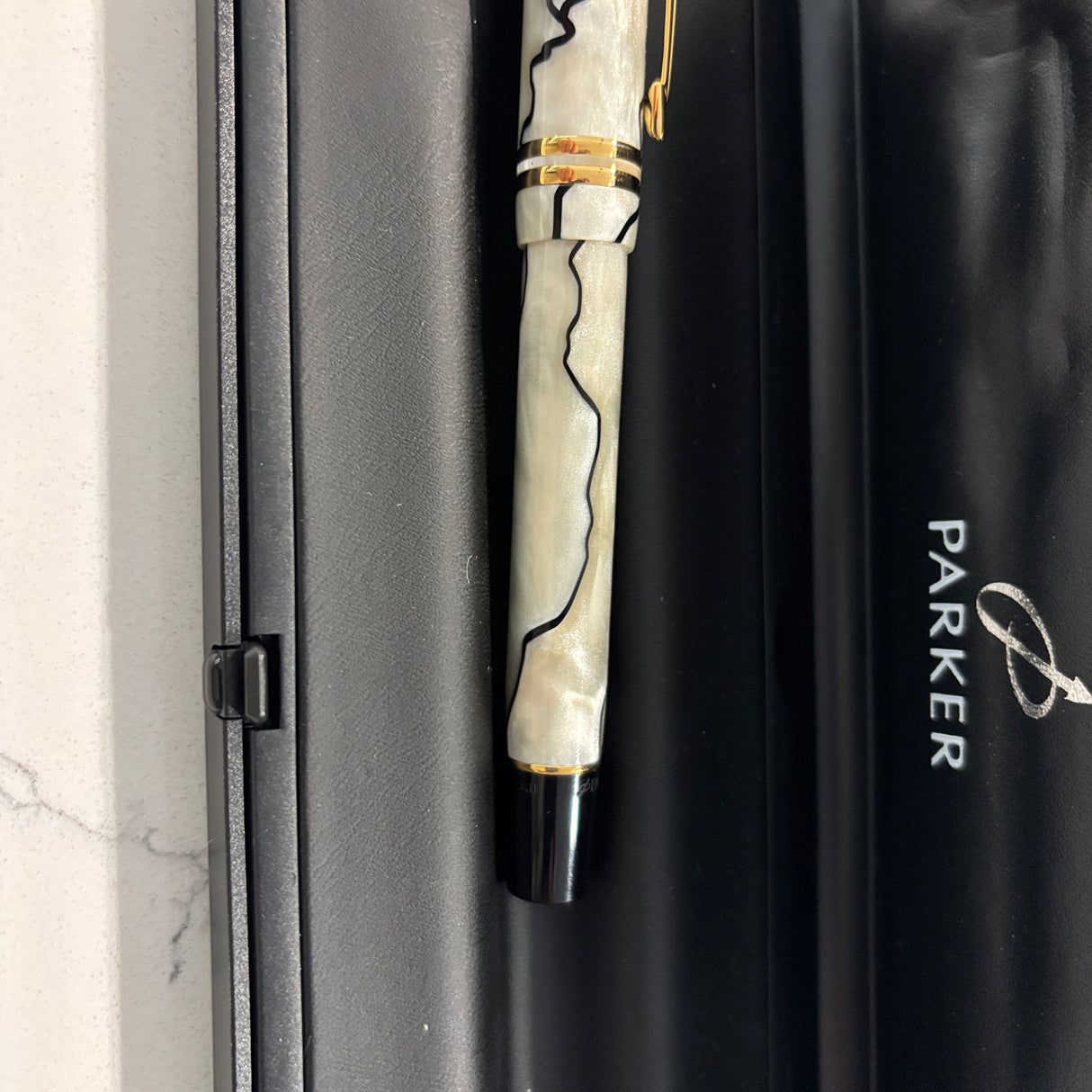 Parker Duofold Black and Pearl Rollerball -