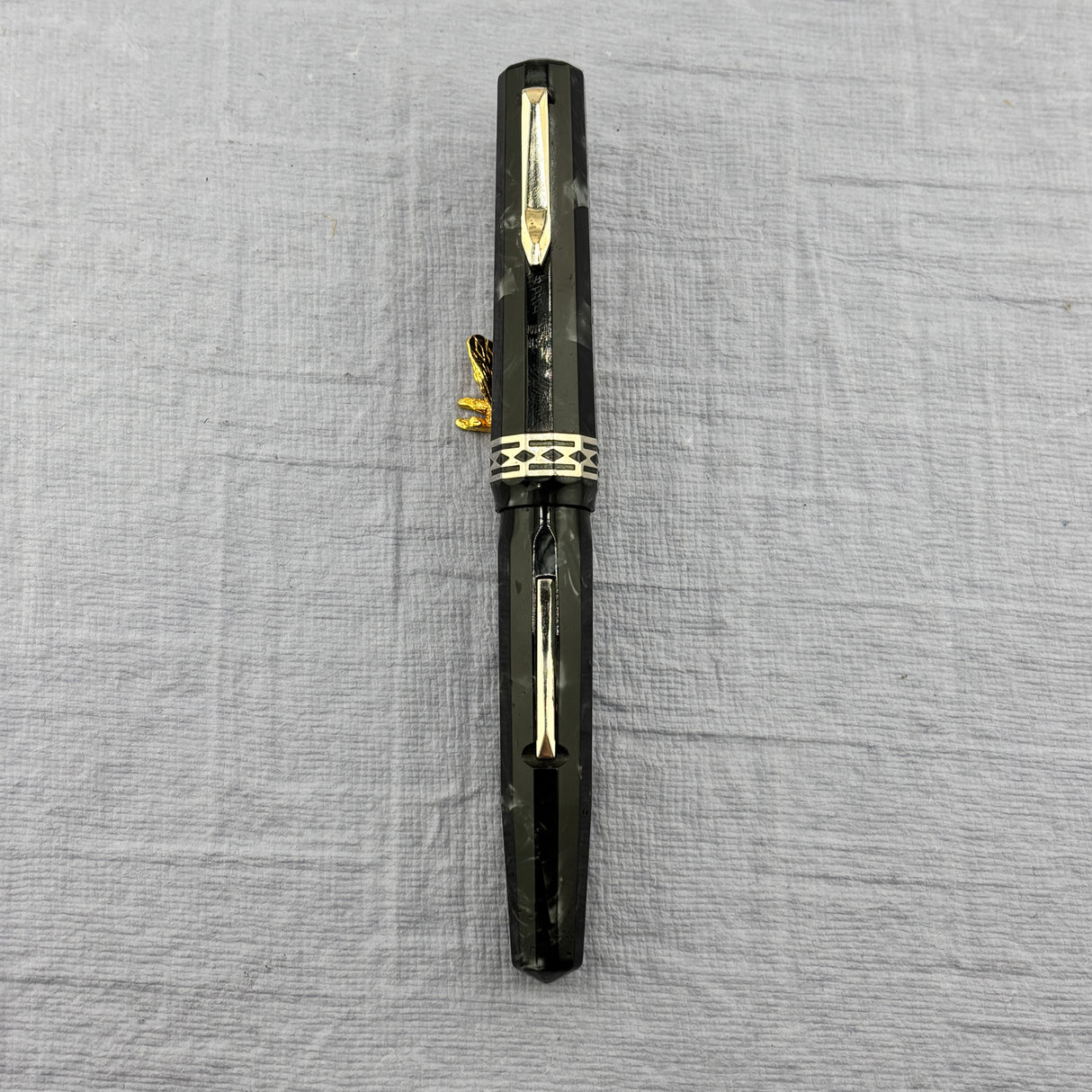 Wahl Eversharp Doric - Grey Burma Short Size - FLEX NIB 14K   - Fountain Pen