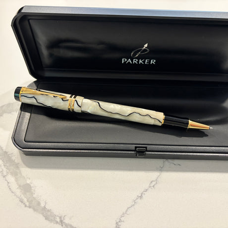 Parker Duofold Black and Pearl Rollerball -