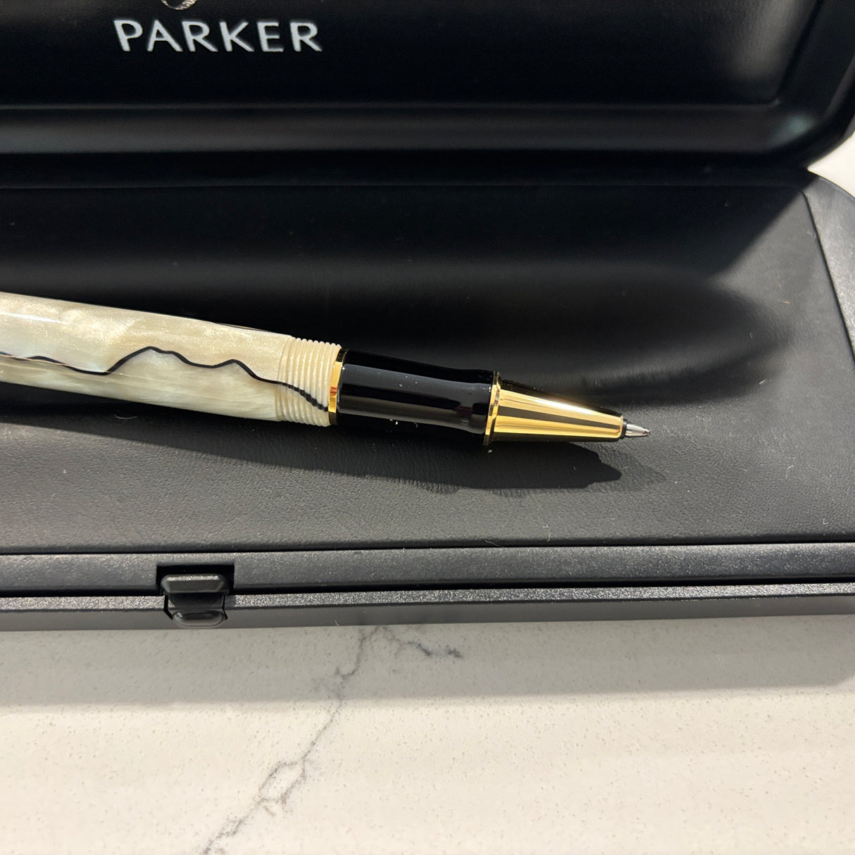 Parker Duofold Black and Pearl Rollerball -