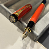 Parker Duofold - The Iconic "Big Red" Centennial Orange Fountain Pen - Medium 18kt Gold Nib