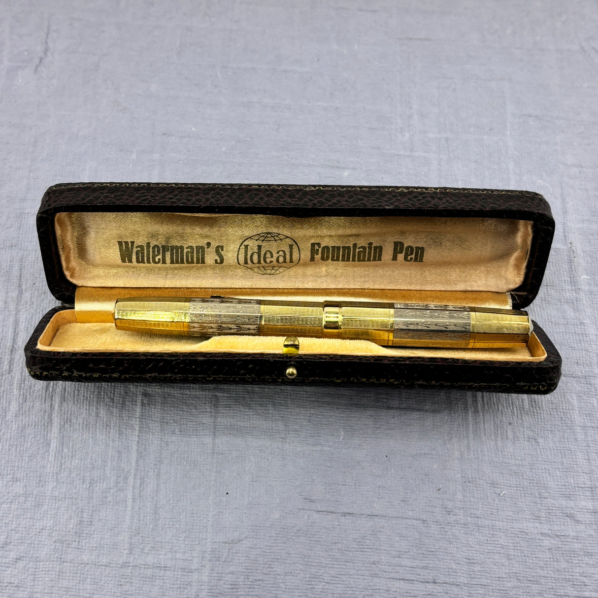 Waterman's Made in France Rolled Gold Faceted Fountain Pen