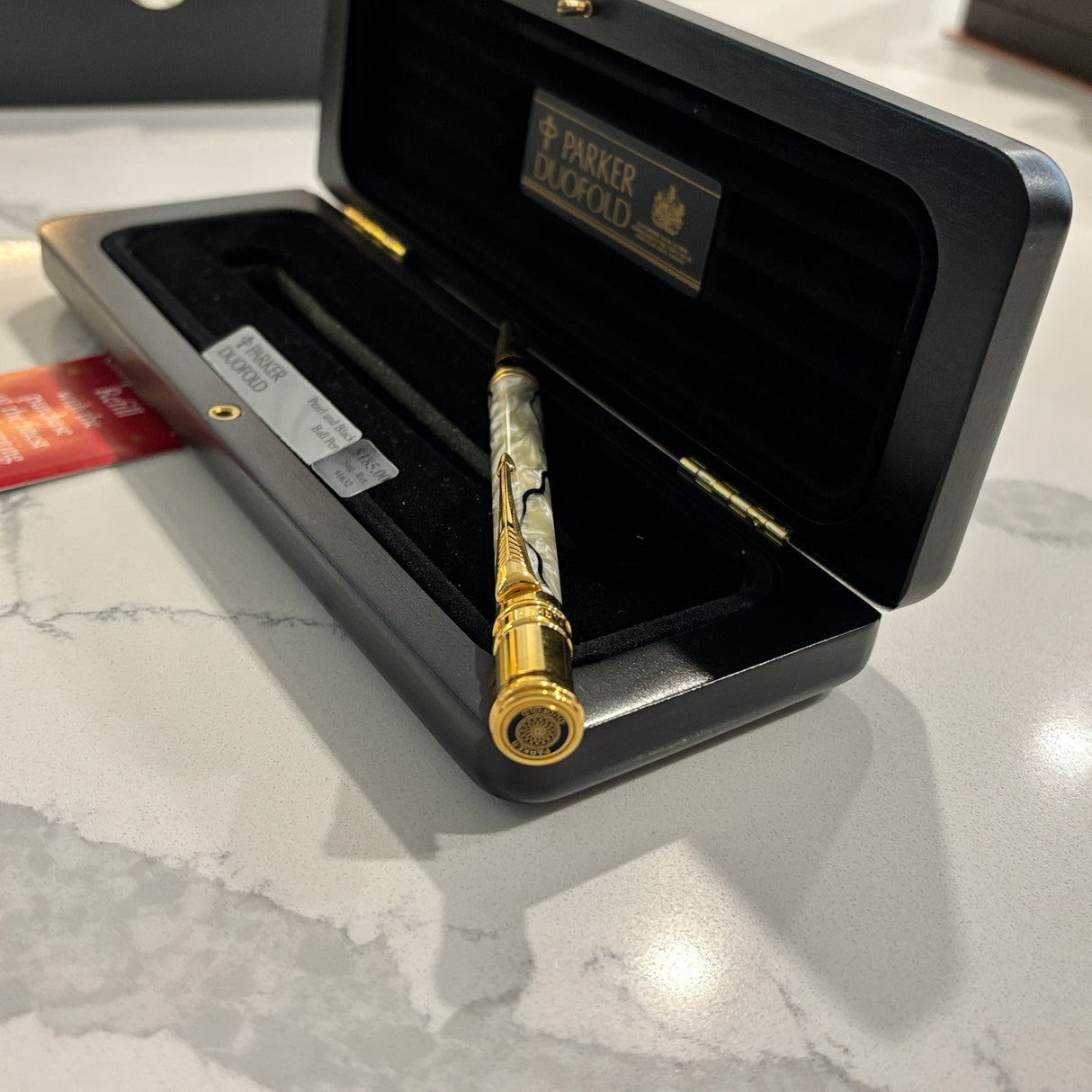 Parker Duofold Black and Pearl  Ballpoint Pen