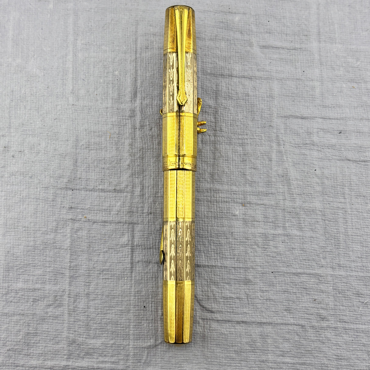 Waterman's Made in France Rolled Gold Faceted Fountain Pen