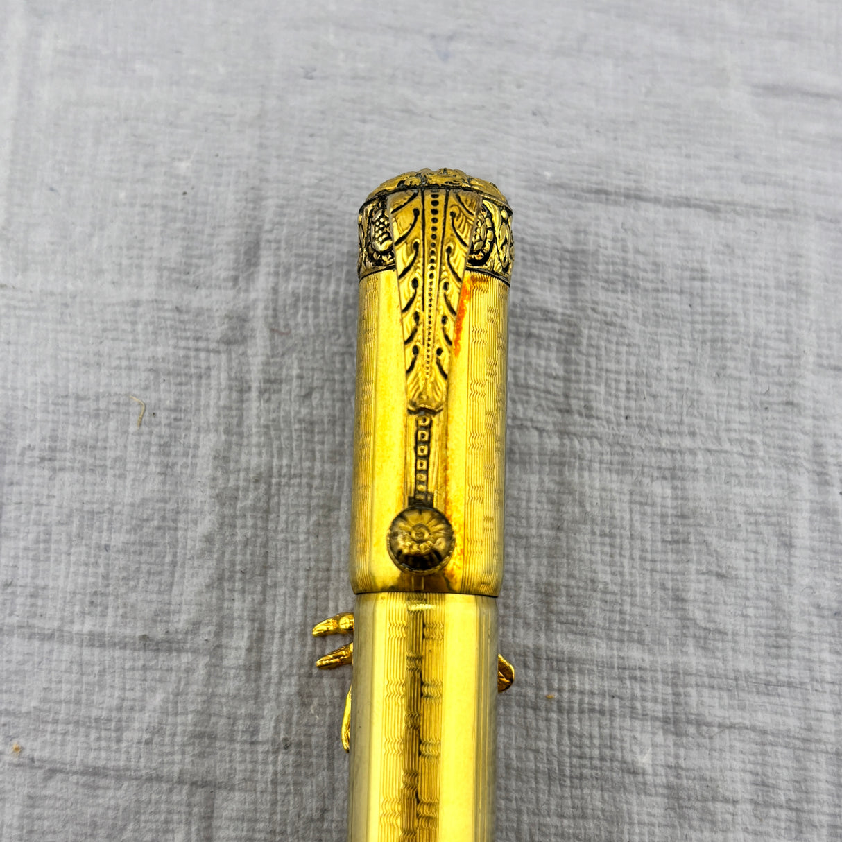 Magus Safety Fountain Pen  18 Carat Rolled Gold with Original Box