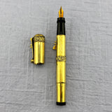 Magus Safety Fountain Pen  18 Carat Rolled Gold with Original Box