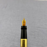 Magus Safety Fountain Pen  18 Carat Rolled Gold with Original Box